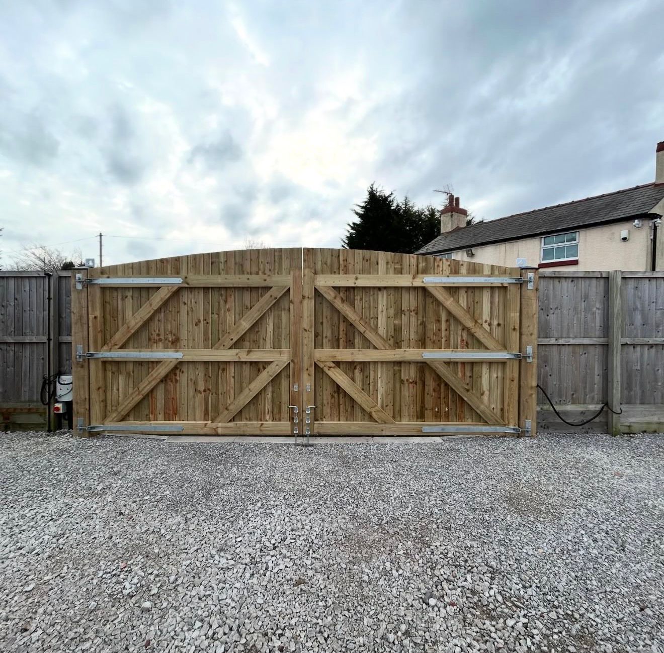 Automated site gates motor and post installation