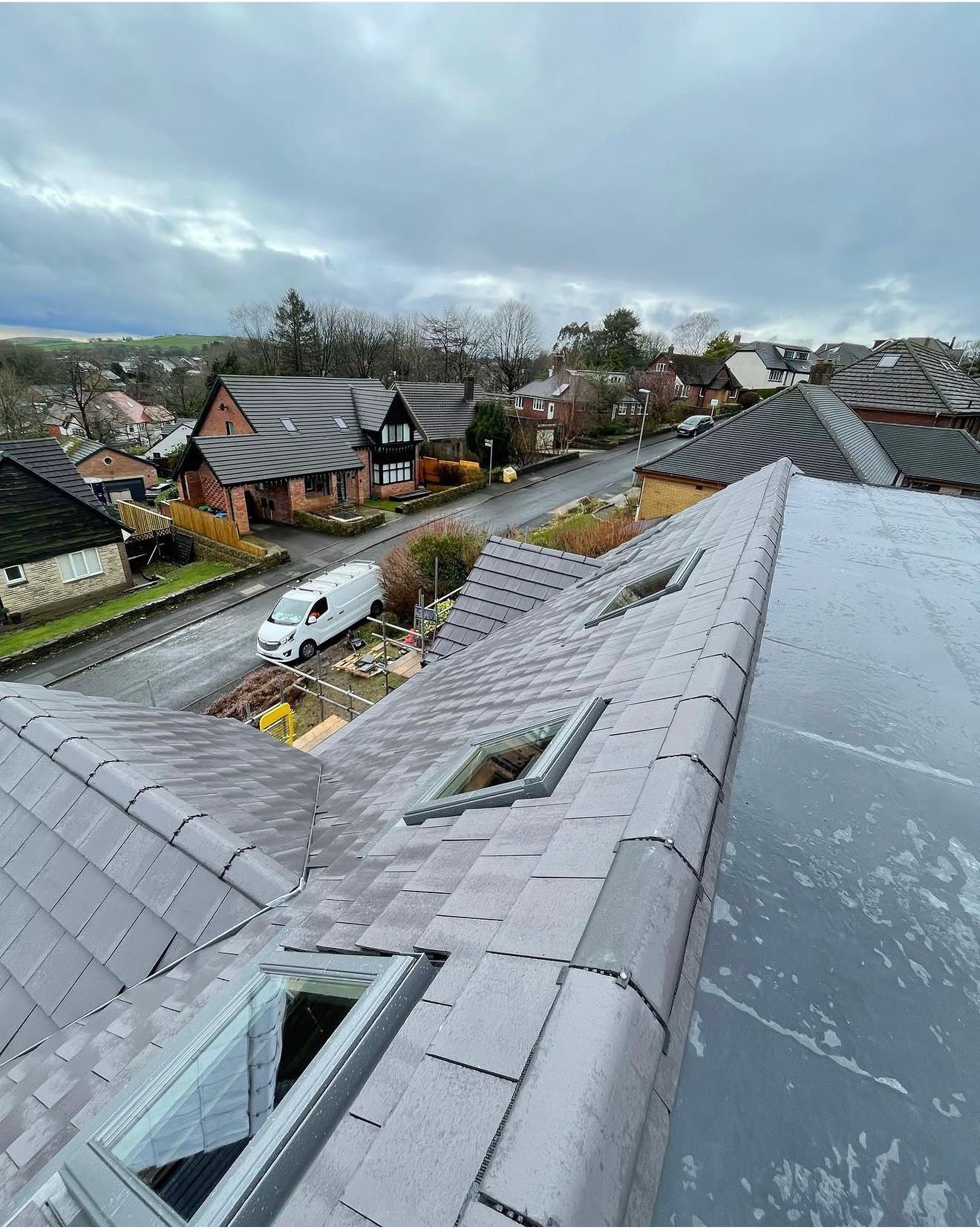 Grasscroft Oldham build — structural framing in progress