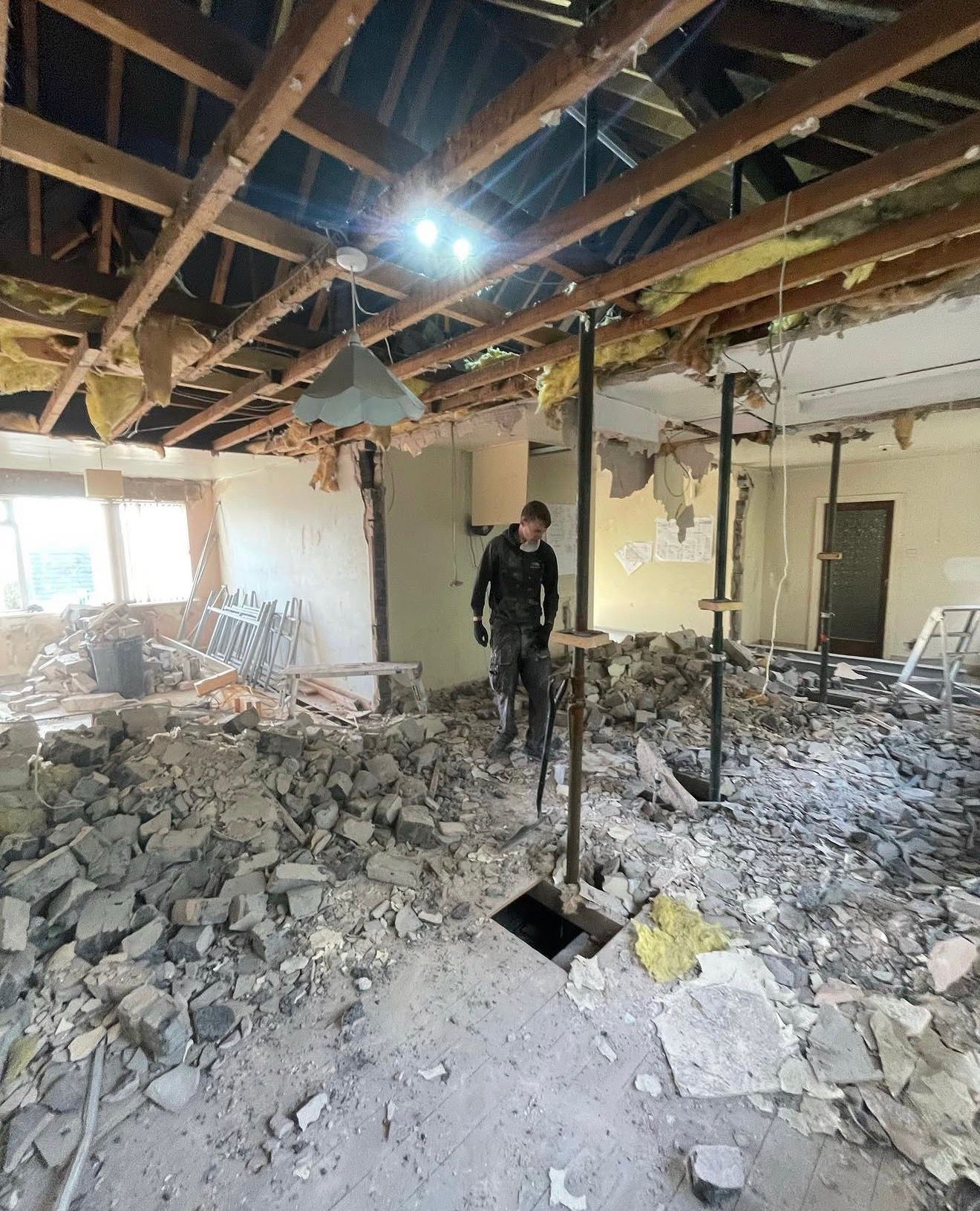 Grasscroft Oldham build — structural and roofing works in progress