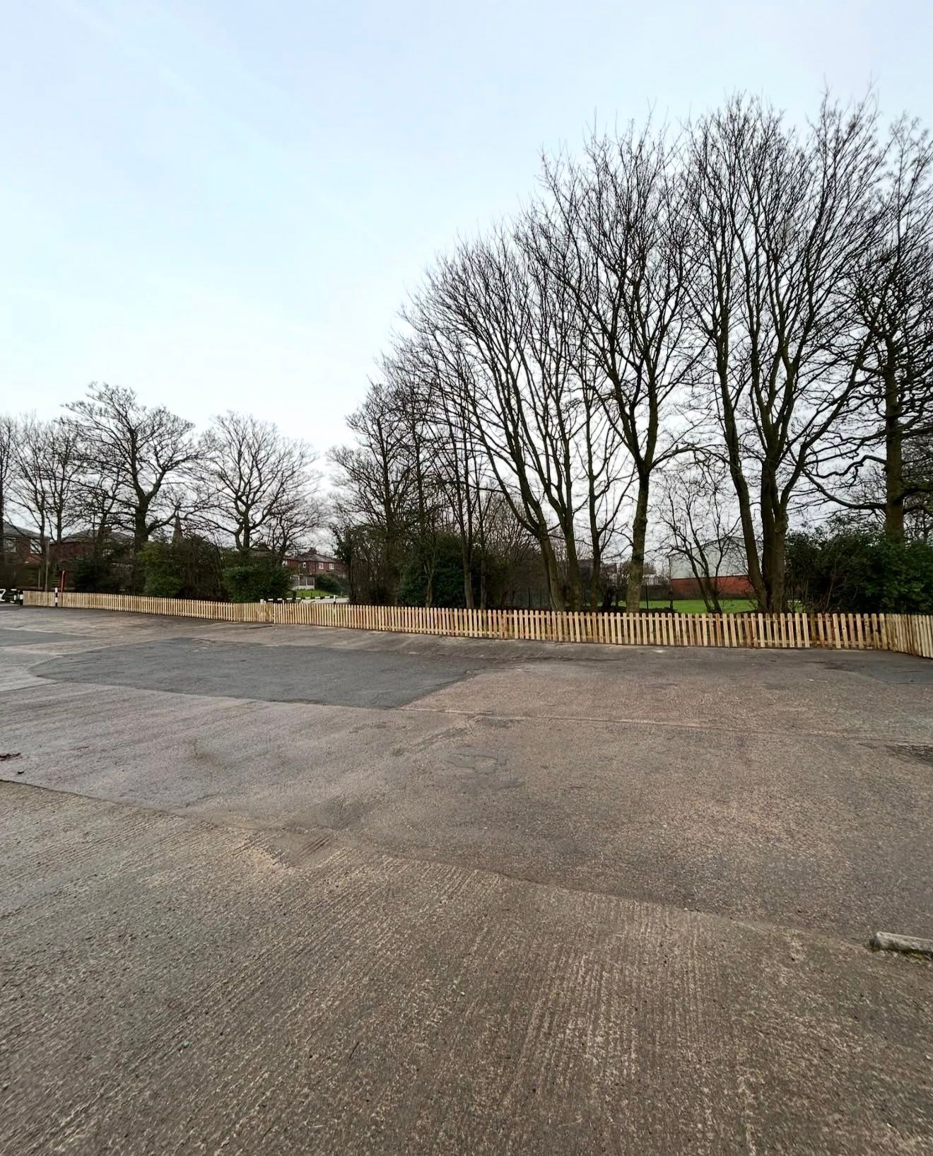 Completed picket fence at Hindsford Primary School