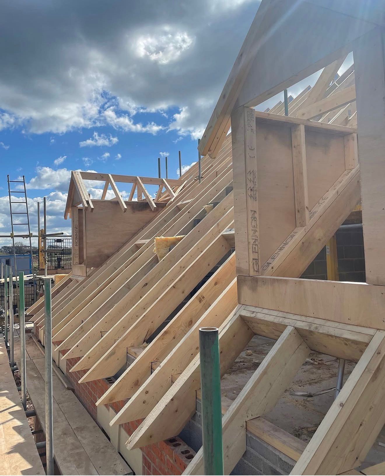 Cut and trussed roof framing detail