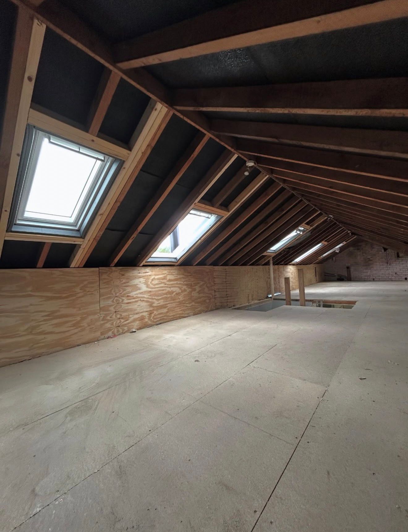 Velux loft conversion roof window installation and flashing detail