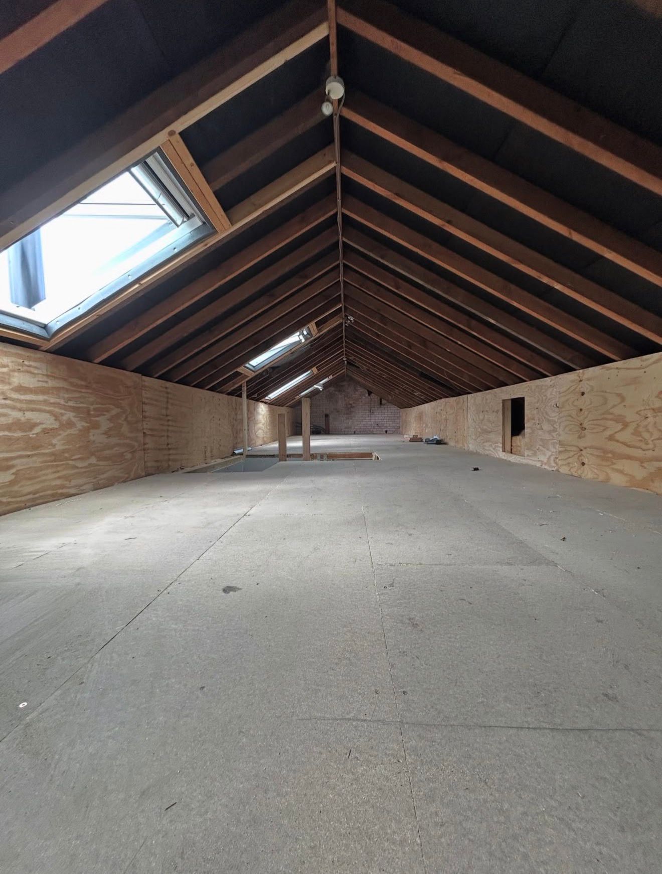 Completed Velux watertight loft shell ready for second-fix